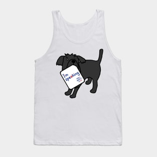 Cute Dog with Kamala Harris VP Debate Quote Tank Top